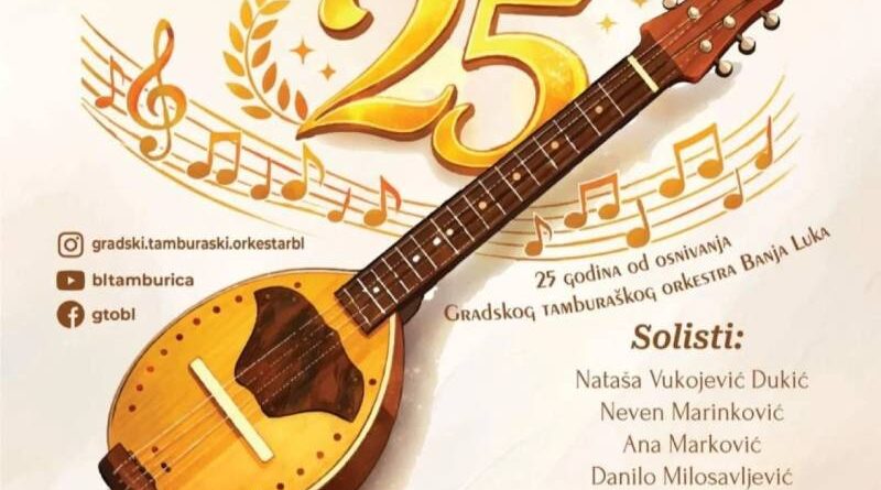 Gala koncert Gradskog tamburaškog orkestra 17. i 18. februara u Banskom dvoru
