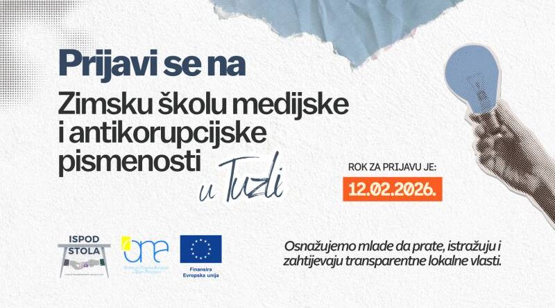 Javni poziv za učešće u Zimskoj školi medijske i antikorupcijske pismenosti