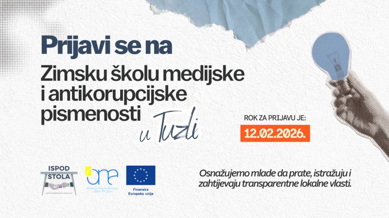 Javni poziv za učešće u Zimskoj školi medijske i antikorupcijske pismenosti