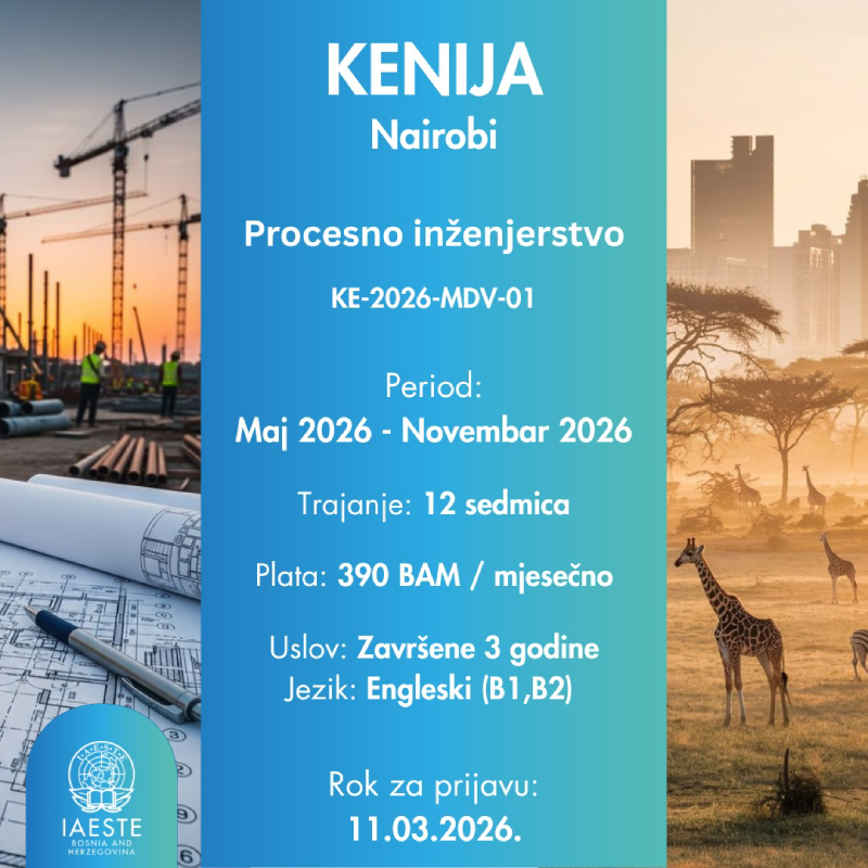 Nova IAESTE praksa u Keniji