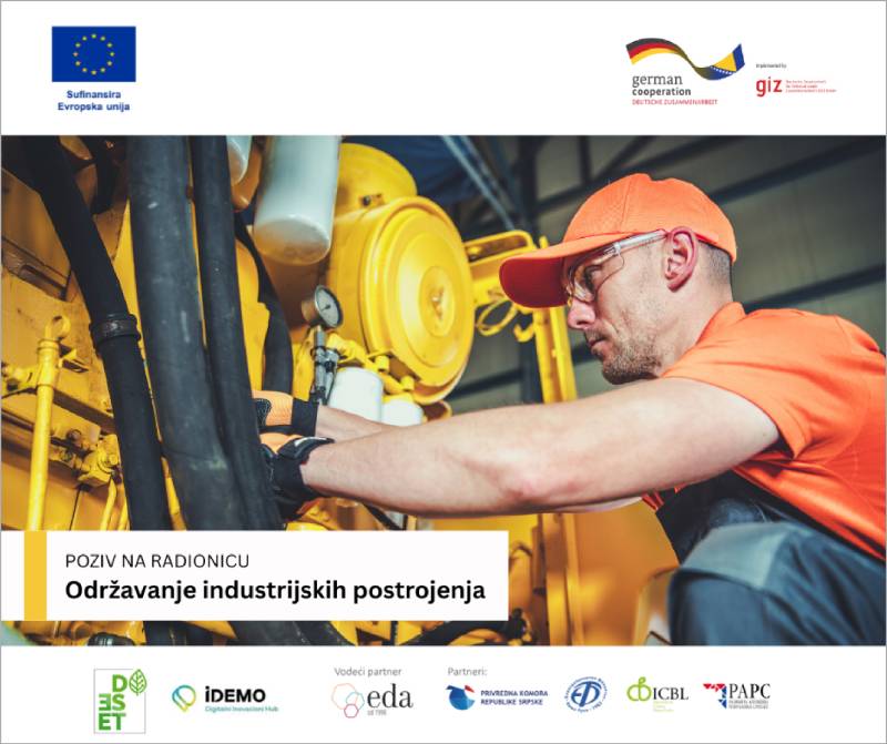 Poziv na radionicu: Održavanje industrijskih postrojenja i opreme