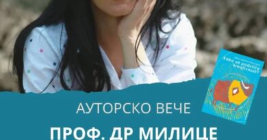 Autorsko veče i promociju knjiga prof. dr Milice Drobac Pavićević