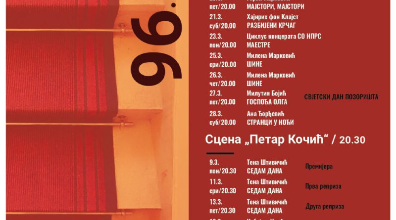 Bogat program u NPRS i u martu