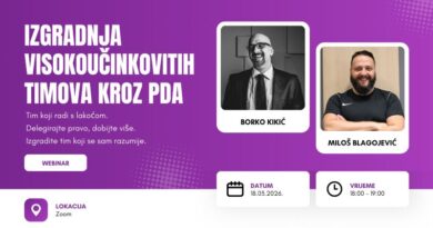 Besplatni webinar: Izgradnja visokoučinkovitih timova kroz PDA