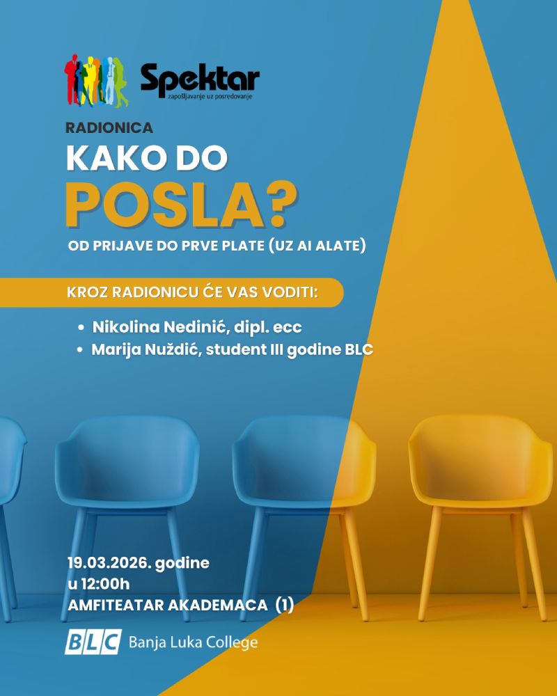 Radionica: KAKO DO POSLA? Od PRIJAVE do prve PLATE (uz AI alate)