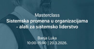 Masterclass "Sistemska promena u organizacijama - Alati za sistemsko liderstvo"