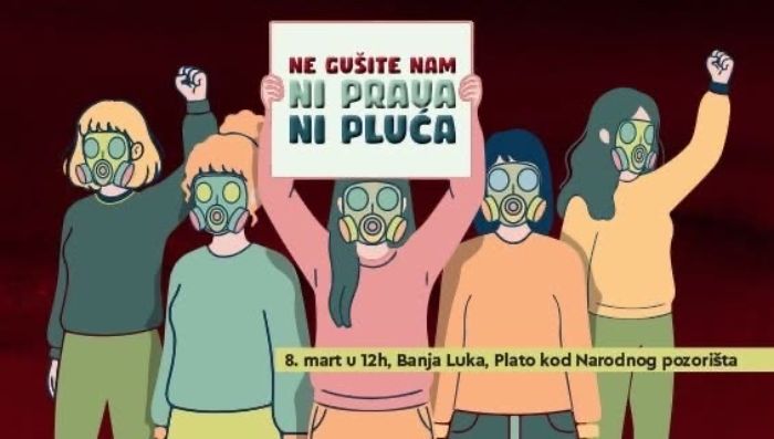 Osmomartovski marš "NE GUŠITE NAM NI PRAVA NI PLUĆA!"