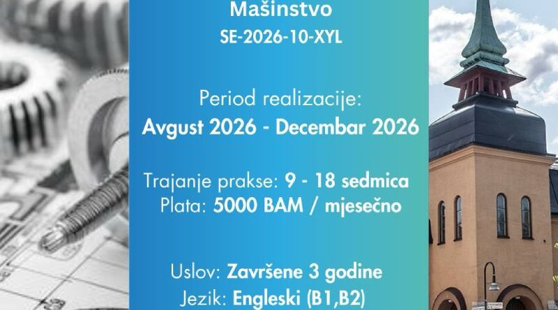 Nova IAESTE praksa u Švedskoj