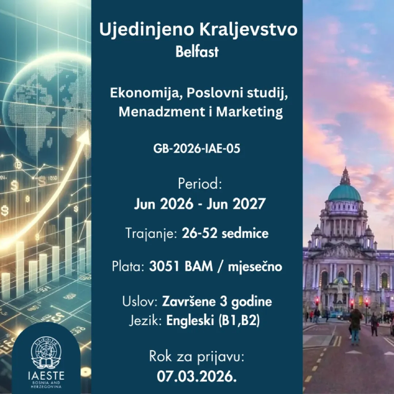 Nova IAESTE praksa u Ujedinjenom Kraljevstvu