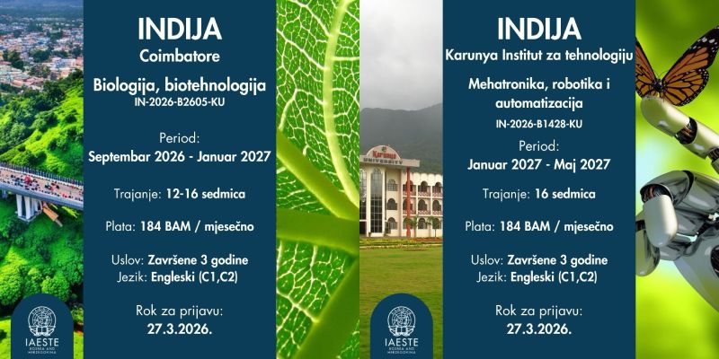 Nove IAESTE prakse u Indiji