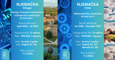 Nove IAESTE prakse u Njemačkoj
