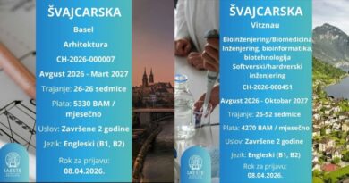 Nove IAESTE prakse u Švajcarskoj