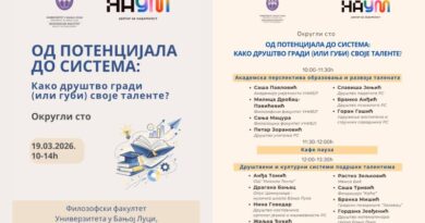Okrugli sto na Filozofskom fakultetu: "Od potencijala do sistema: Kako društvo gradi (ili gubi) svoje talente?"