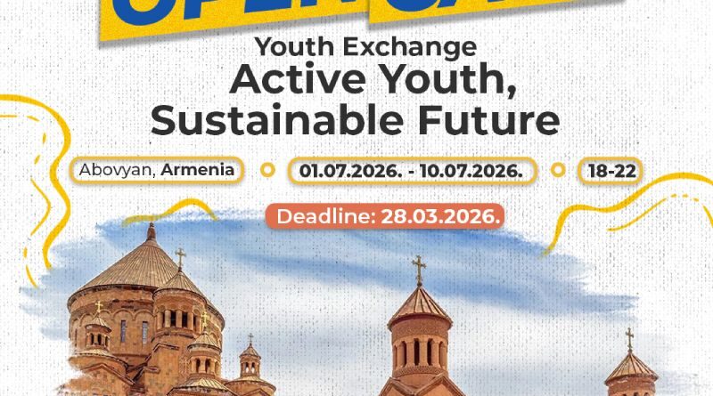Open call for participants for “Active Youth, Sustainable Future” YE in Abovyan, Armenia