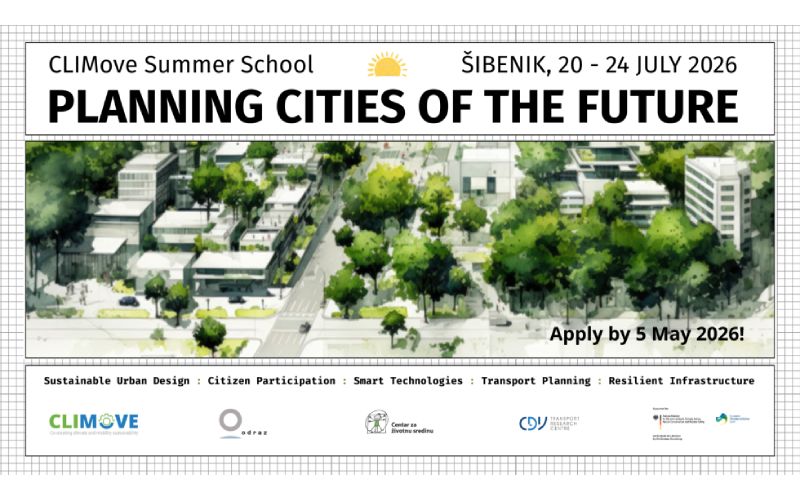 Poziv za CLIMove ljetnu školu: Planiranje gradova budućnosti u Šibeniku!