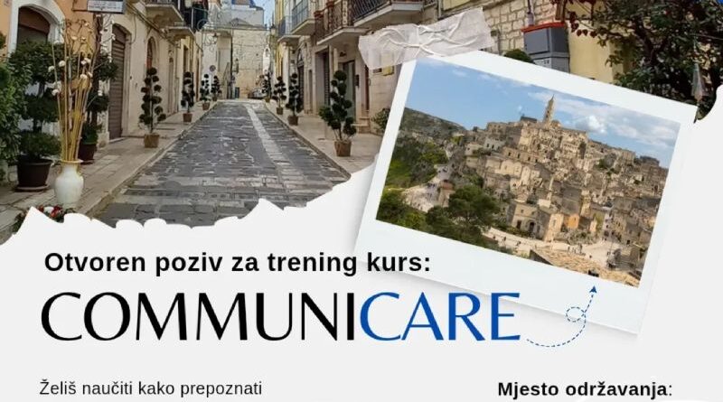 Poziv za učešće na trening kursu: "CommuniCare: Communication is Power"