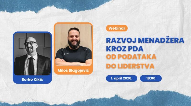 Webinar - Razvoj menadžera kroz PDA: Od podataka do liderstva