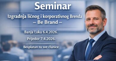Poziv na seminar: "Be Brand – Izgradnja ličnog i korporativnog brenda"