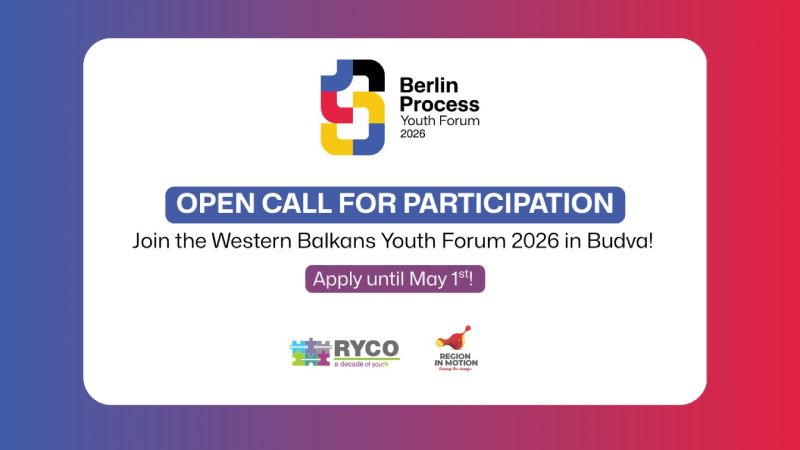 Call is Open: Western Balkans Youth Forum 2026 to Gather Young People, Leaders from the Region and the EU in Budva
