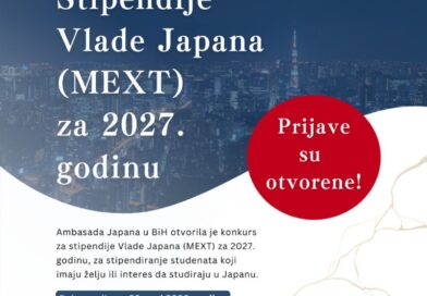 Konkurs za MEXT stipendije za 2027. godinu