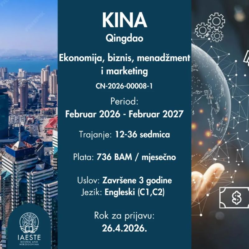 Nova IAESTE praksa u Kini