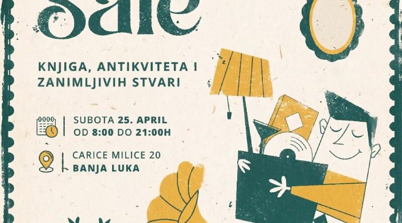 Nova dvorišna rasprodaja knjiga, antikviteta i zanimljivih stvari