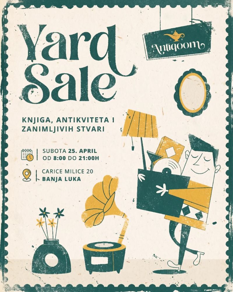 Nova dvorišna rasprodaja knjiga, antikviteta i zanimljivih stvari