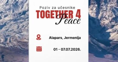Međunarodni trening namijenjen mladima i liderima: "Together 4 Peace"
