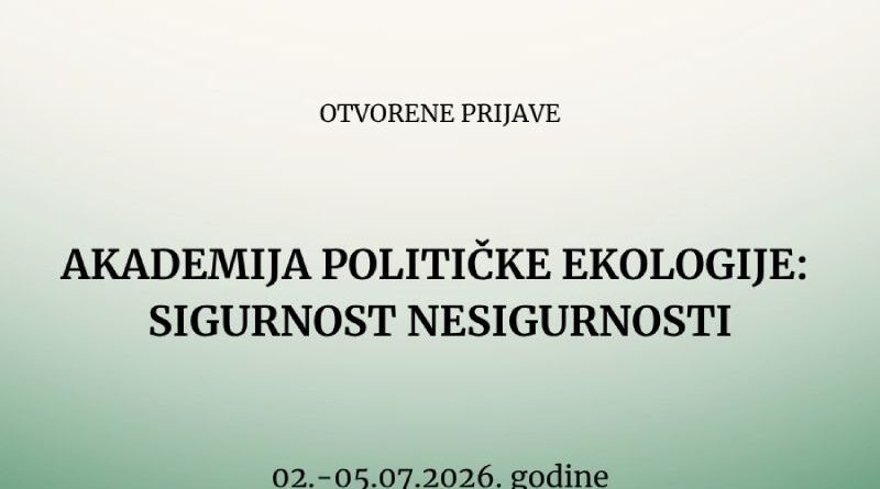 Akademija političke ekologije: Sigurnost nesigurnosti