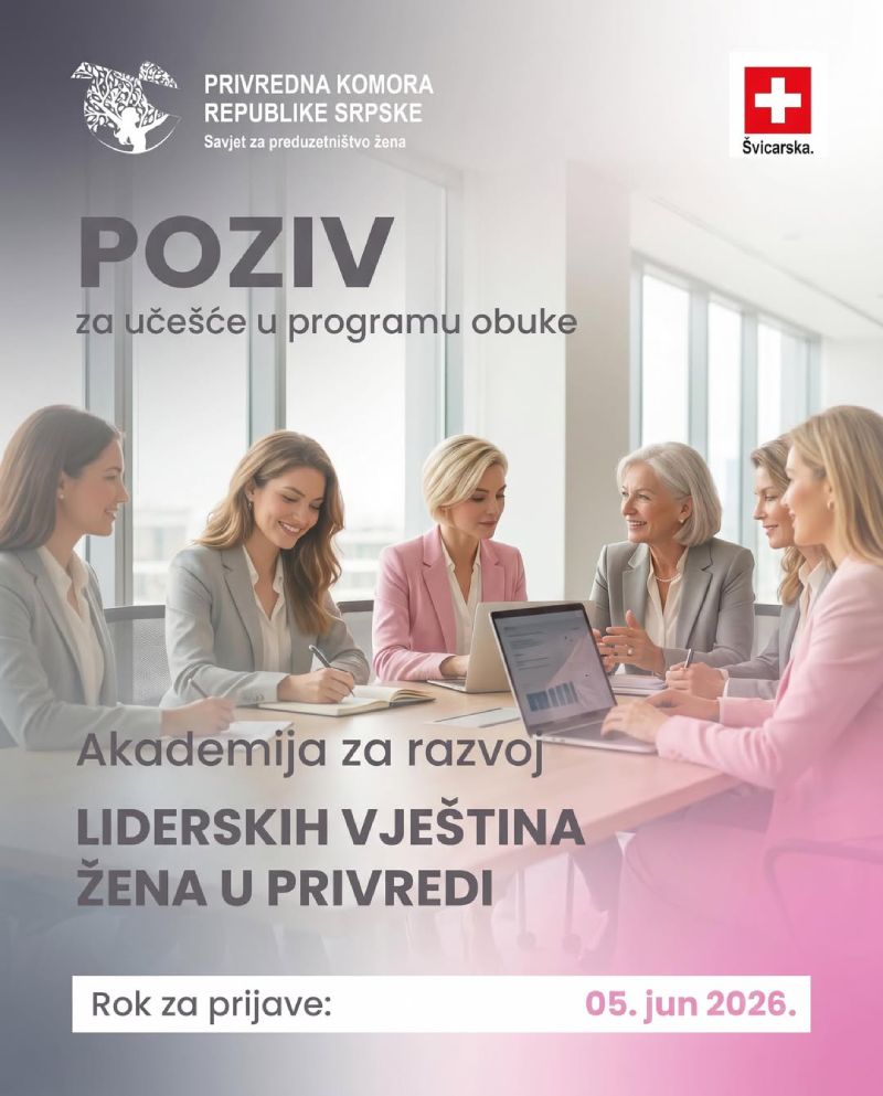 Akademija za razvoj liderskih vještina žena u privredi – prijave otvorene!