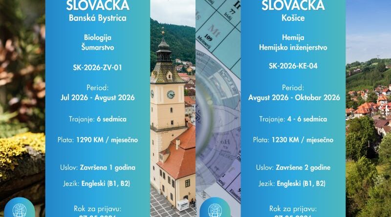 Dvije IAESTE prakse u Slovačkoj