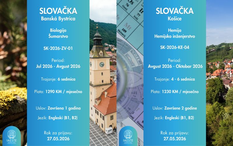 Dvije IAESTE prakse u Slovačkoj