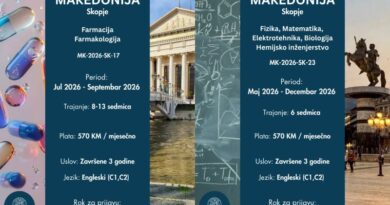 IAESTE prilika: Dvije vrhunske prakse u Skoplju