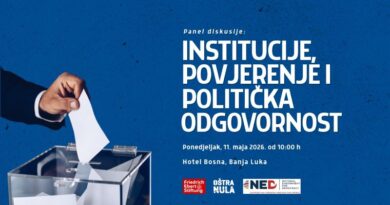 Panel diskusija "Institucije, povjerenje i politička odgovornost"