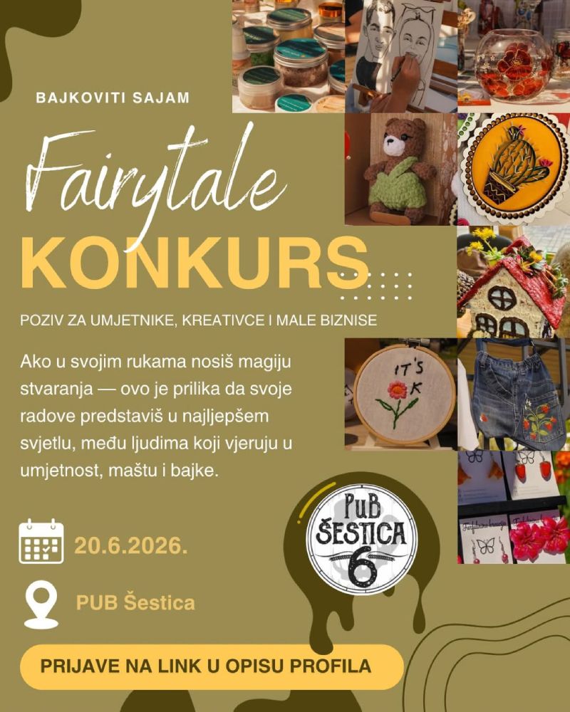 Konkurs: Bajkoviti sajam - PUB Šestica
