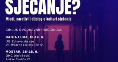 Radionica "Kako nastaje sjećanje: Mladi, narativi i dijalog o kulturi sjećanja"