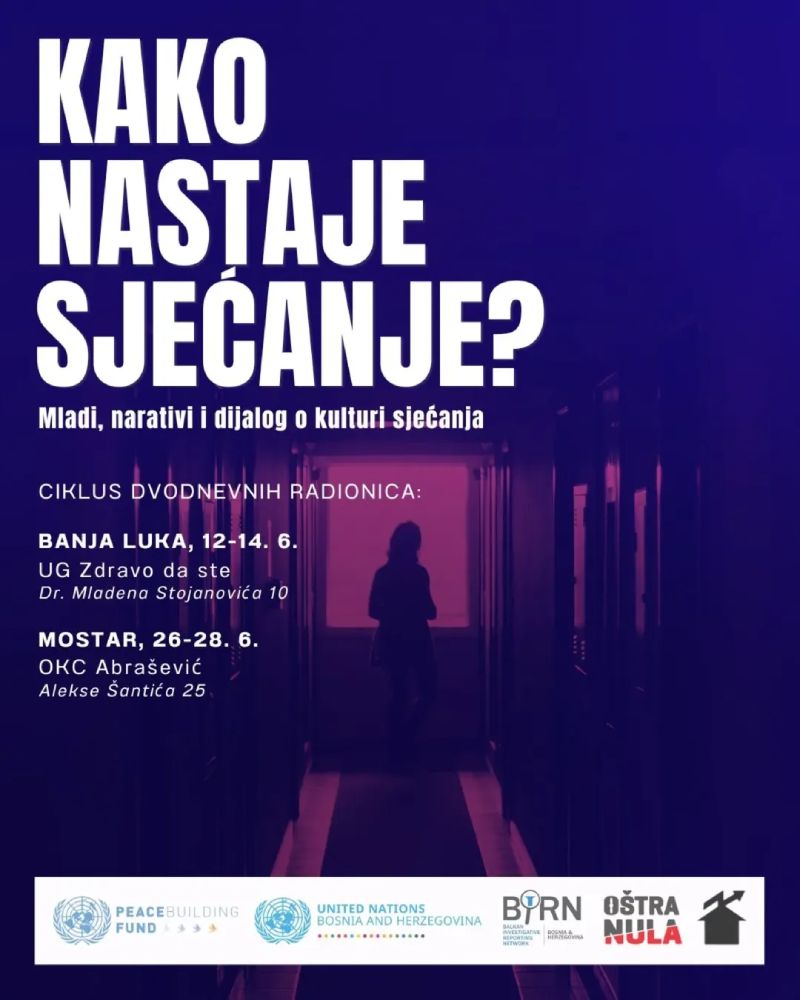 Radionica "Kako nastaje sjećanje: Mladi, narativi i dijalog o kulturi sjećanja"