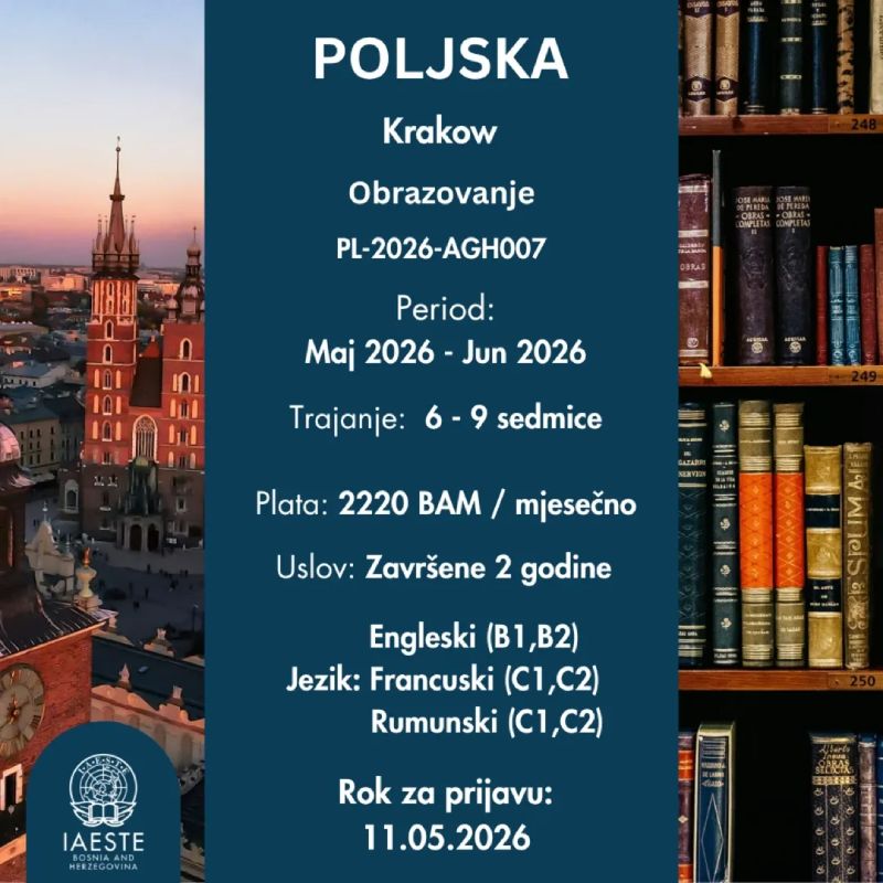 Nova IAESTE praksa u Poljskoj