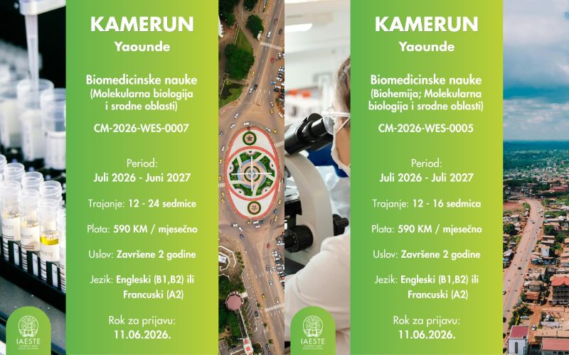 Nove IAESTE prakse u Kamerunu: Biomedicinske nauke i laboratorijska istraživanja