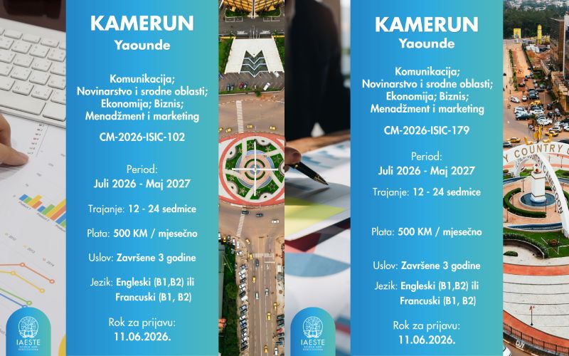 Nove IAESTE prakse: Dvije prakse u Kamerunu