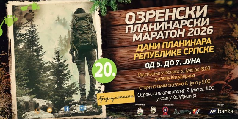 Jubilarni 20. Ozrenski planinarski maraton i Dani planinara Republike Srpske