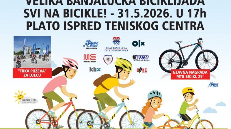 Velika banjalučka biciklijada „Svi na bicikle!“ 31. maja