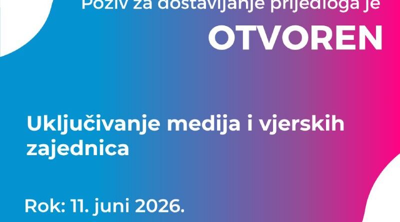 Grant: Uključivanje medija i vjerskih zajednica