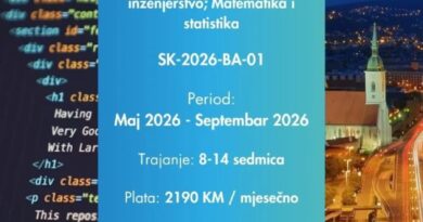 IAESTE prilika: Praksa u Bratislavi