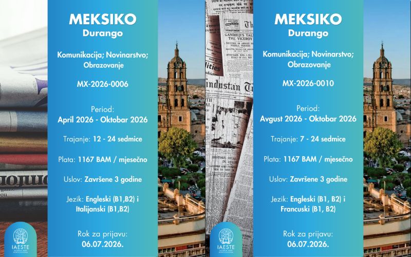 Nove IAESTE prakse u Meksiku