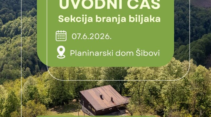 Uvodni čas Sekcije branja biljaka