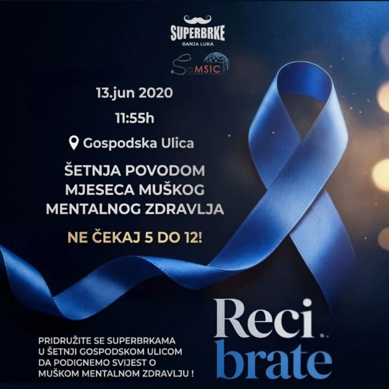 Reci brate: šetnja povodom mjeseca muškog mentalnog zdravlja
