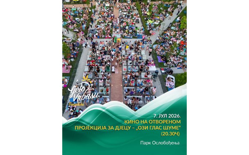 „Ljeto na Vrbasu“ i ove godine donosi kino na otvorenom za najmlađe