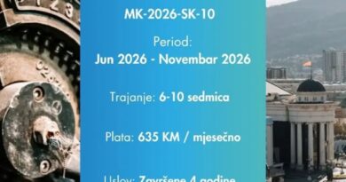 IAESTE prilika: Praksa u Skoplju