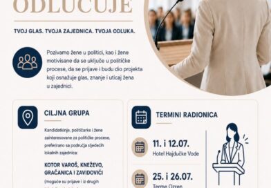 "Ona odlučuje" - program namijenjen kandidatkinjama, političarkama i ženama zainteresovanim za političke procese